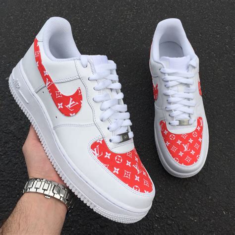 custom lv supreme nikes